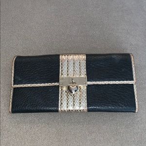 LOVECAT BLACK/GOLD LEATHER WALLET